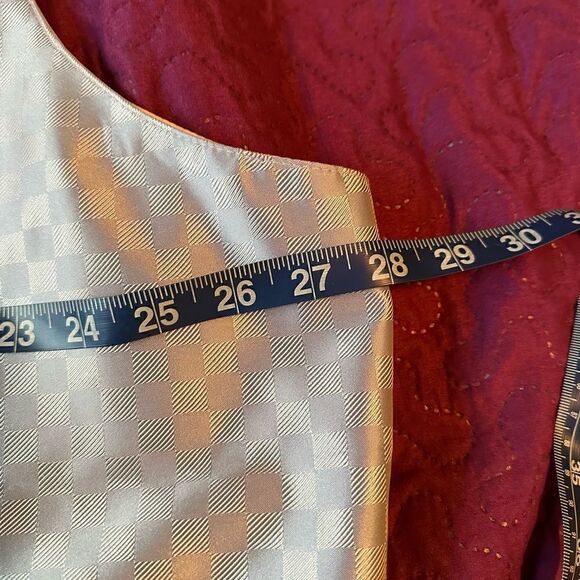 Andrew Fezza lavender gray vest XXL- white satin back with buckle - Picture 3 of 7